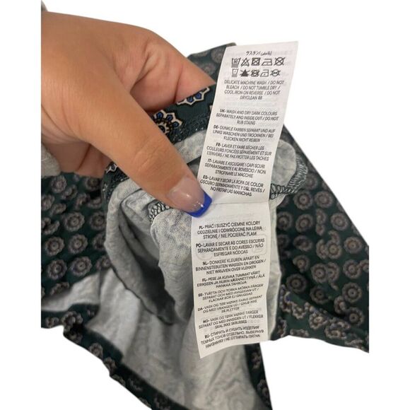 Boden Womens Mini Skirt UK 12 US 8 Green Floral Jersey Wrap Stretch R0281 NWT - Picture 6 of 12